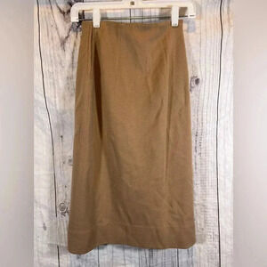 Vintage Tan Midi Skirt